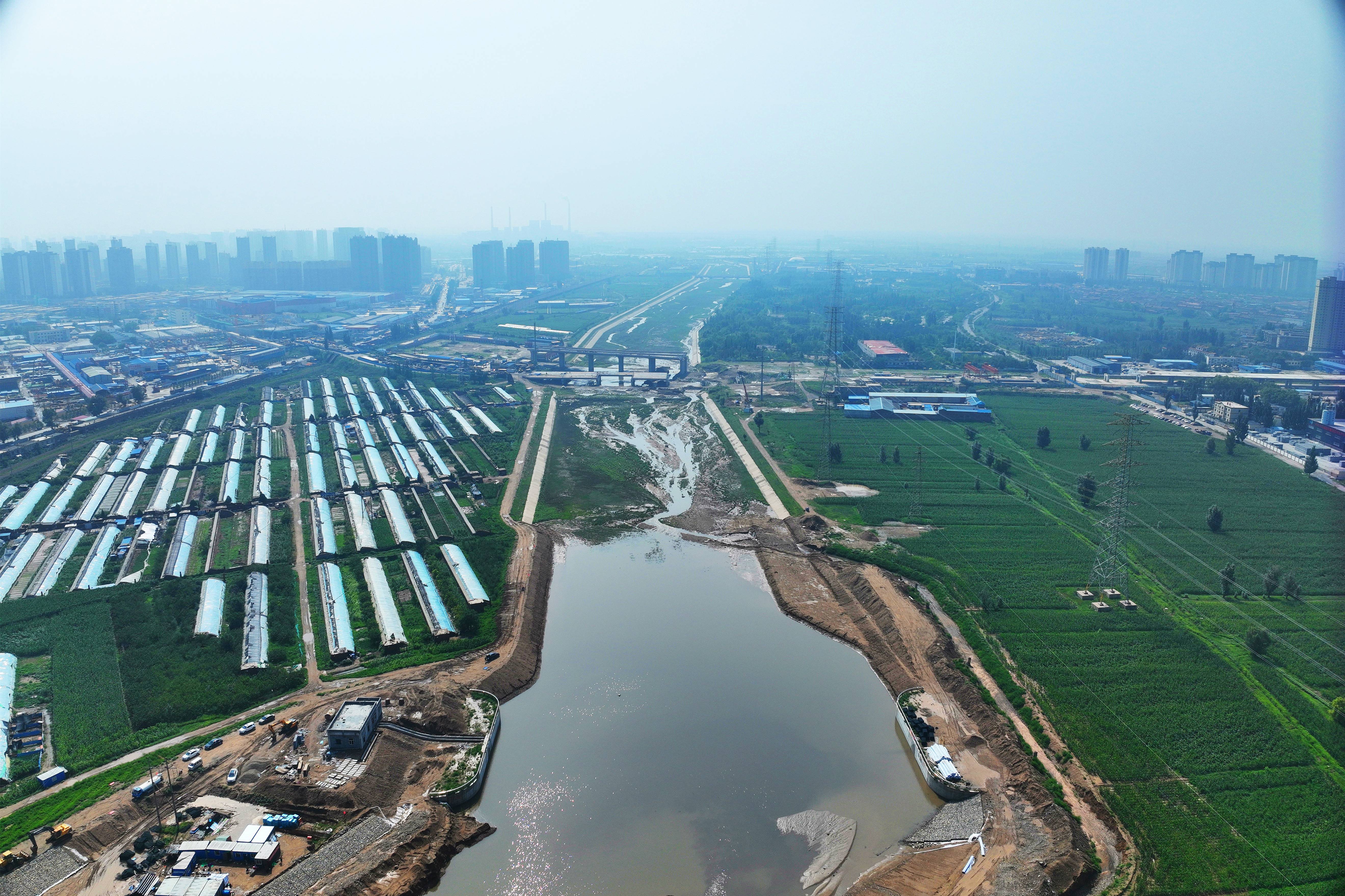 包头市十里河综合治理与生态建复工程（幼站跌水至大庆公路桥段）六个分部工程通过验收